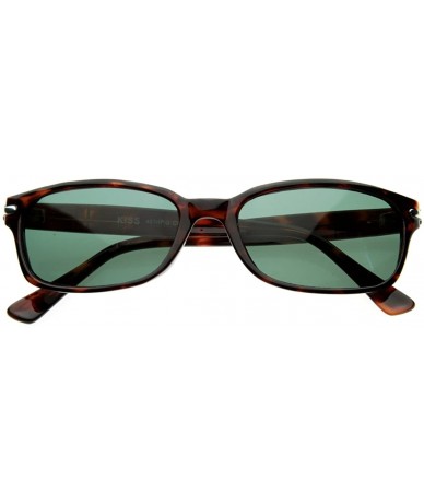 Rectangular Modified Rectangular Horned Sunglasses (Tortoise) - CM116Q2I4KL $19.75