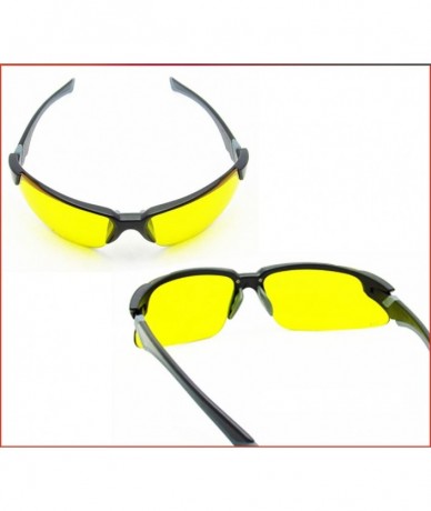 Wrap Yellow sunglasses with Safety rated Z87.1 Polycarbonate lenses - Black - C411BFTL0ZB $34.03