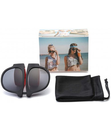 Square Folding Sunglasses - Multi-Colored Fashion Sunglasses Arm Sunglasses - CU18U7IMARR $39.94