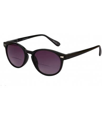 Round The Brilliance" Best Bifocal Sunglasses - Round- Full Frame Reading Sunglasses - Black - CI187A2T5K8 $28.90