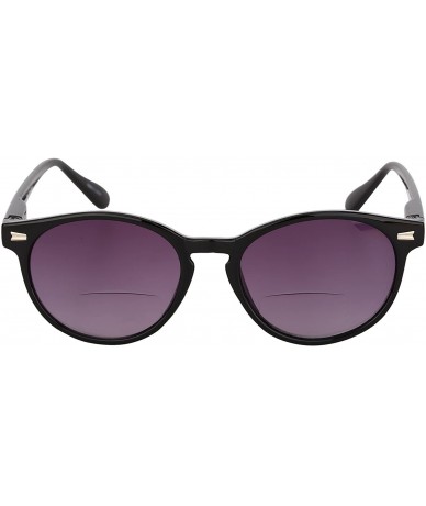 Round The Brilliance" Best Bifocal Sunglasses - Round- Full Frame Reading Sunglasses - Black - CI187A2T5K8 $28.90