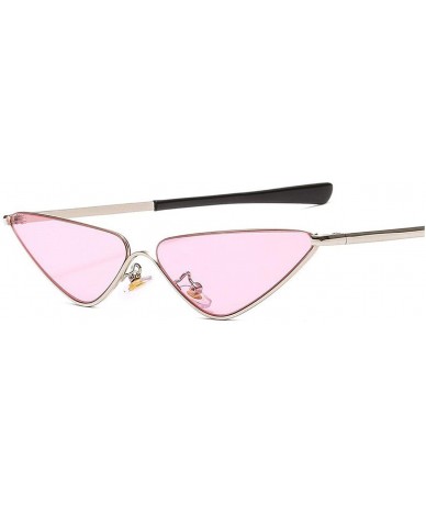 Rimless Fashion Cat Eye Sunglasses Women Mirror Triangle Sun Glasses Female Lens Shades Ladies Eyewear UV400 - C8 - C2198ZAEO...