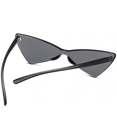 Rimless Rimless Cat Eye Sunglasses Women Fashion Small Triangle Sun Green As Picture - Red - C418YZUXZ66 $18.22