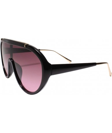 Oversized Oversized Modern Retro Shield Luxury Designer Fashion Sunglasses - Red - C2195CRHQZE $24.43