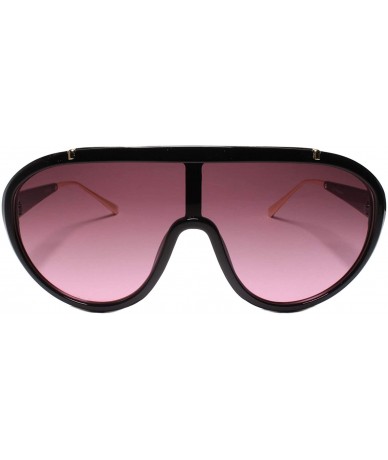 Oversized Oversized Modern Retro Shield Luxury Designer Fashion Sunglasses - Red - C2195CRHQZE $24.43