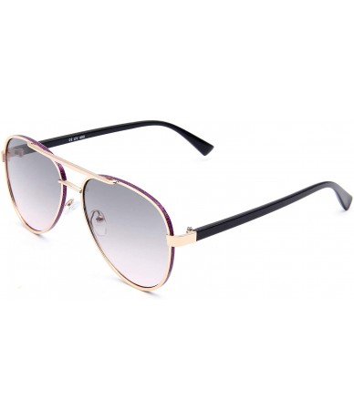 Wrap Fashion Aviator Gradient Lens Sunglasses for Women Man Wrap Around Sparkle Frame Sun Glasses - C818WQE7DY8 $18.52