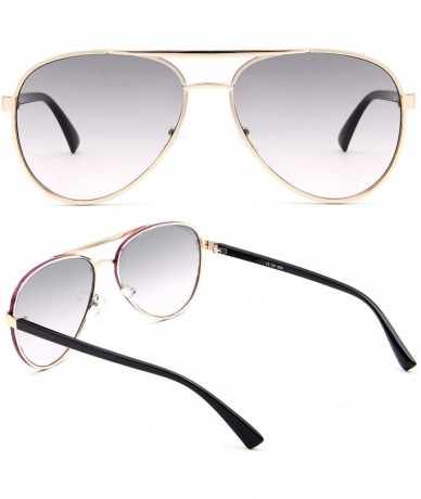 Wrap Fashion Aviator Gradient Lens Sunglasses for Women Man Wrap Around Sparkle Frame Sun Glasses - C818WQE7DY8 $18.52