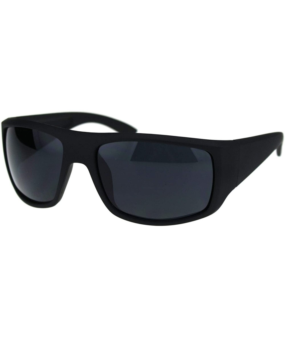 Rectangular Matte Black 90s Classic Manly Gangster Cholo Minimal Warp Sunglasses - C118QTHSM8M $17.95