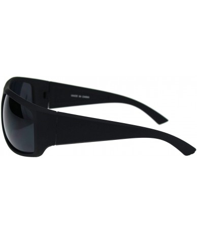 Rectangular Matte Black 90s Classic Manly Gangster Cholo Minimal Warp Sunglasses - C118QTHSM8M $17.95