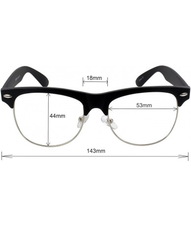 Semi-rimless Fashion Half Frame Semi-Rimless Sunglass - Gold Mirror Lens - CF18E6M276W $18.61