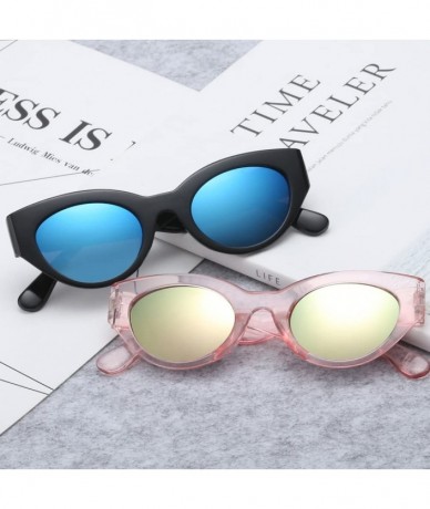 Aviator Cat Eye Sunglasses for Women - Plastic Frame Vintage Clout Goggles - C518D44EI42 $19.09