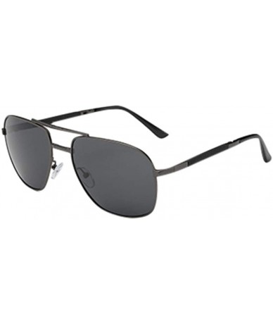 Square Unisex Folding Sunglasses Foldable Sunglasses Classic Square Frame Unisex Fashion Sunglasses - Black - CE18WR7S93Y $27.19