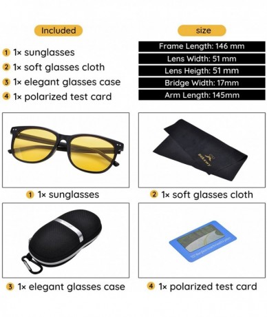 Goggle Night Vision Driving Glasses Polarized Anti-glare Clear Sun Glasses Men & Women Fashion - Black-1 - C218G8ZIX85 $32.38