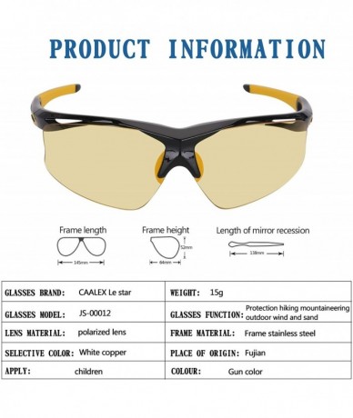 Sport Sports Sunglasses for Men-UV400 Photochromic Lens Transition Glasses-Unbreakable and Flexible TR90 Frame - Yello - C318...