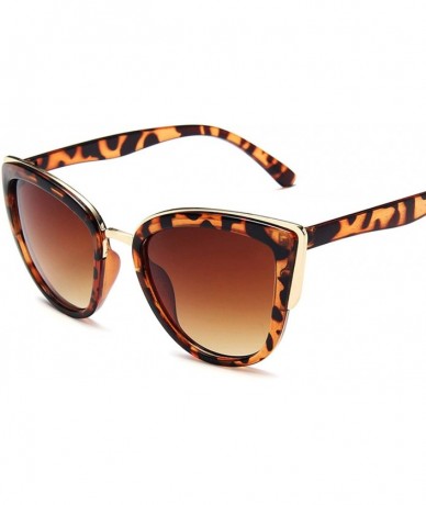 Goggle Retro Cat Eye Sunglasses Women Designer Vintage Glasses Leopard Print Cateye Sun Female Eyewear UV400 - C4198ZYNO82 $6...