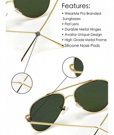 Round Flat Lens Mirrored Metal Frame Aviator Sunglasses - Gold Frame / Mirror Red Lens - CN12MGIVNZL $48.01