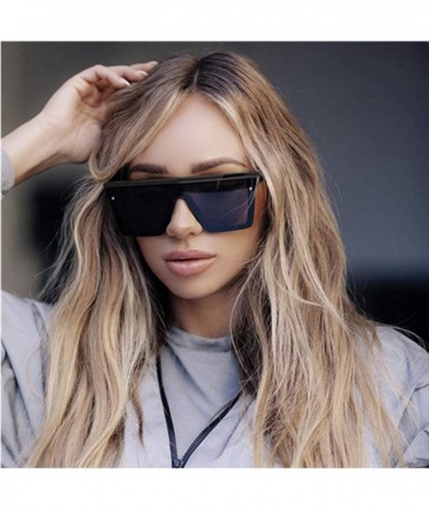 Oversized Vintage Ovesized Sunglasses Women Shades Luxury Brand RimlSquare Sun Glasses Men Black Dames - K32446-c5whitegray -...