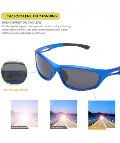 Sport Polarized Sports Cycling Sunglasses 64MM Athletic Sunglasses for Women Men TL6003 - Blue Frame/Grey Lens - CY1895HGL7E ...