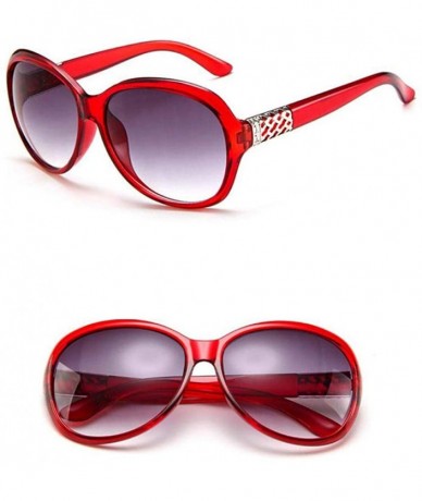 Aviator 2019 Classic Oversized Sunglasses Women Brand Designer Ladies Sun Purple - Red Wine - CX18Y2NDAX9 $19.21