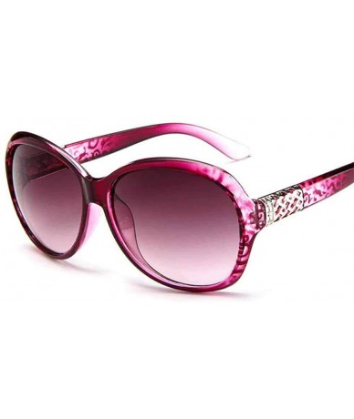 Aviator 2019 Classic Oversized Sunglasses Women Brand Designer Ladies Sun Purple - Red Wine - CX18Y2NDAX9 $19.21