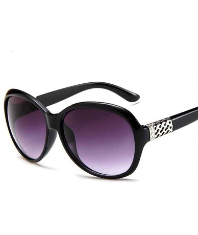 Aviator 2019 Classic Oversized Sunglasses Women Brand Designer Ladies Sun Purple - Red Wine - CX18Y2NDAX9 $19.21