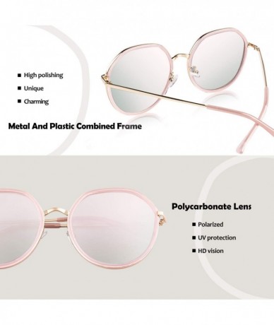 Cat Eye Oversized Octagon Sunglasses Women Vintage Polarized UV Protection Unique Brand Designer Shades S55 - C018TZZ645X $25.76