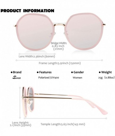 Cat Eye Oversized Octagon Sunglasses Women Vintage Polarized UV Protection Unique Brand Designer Shades S55 - C018TZZ645X $25.76