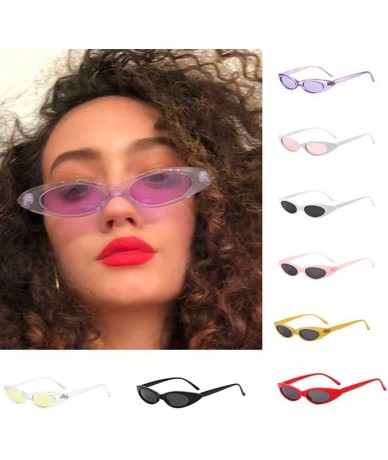 Rectangular 2019 Gift Idea!Retro Vintage Cateye Sunglasses for Women Men Clout Goggles Plastic Frame Glasses Unisex Eyewear -...