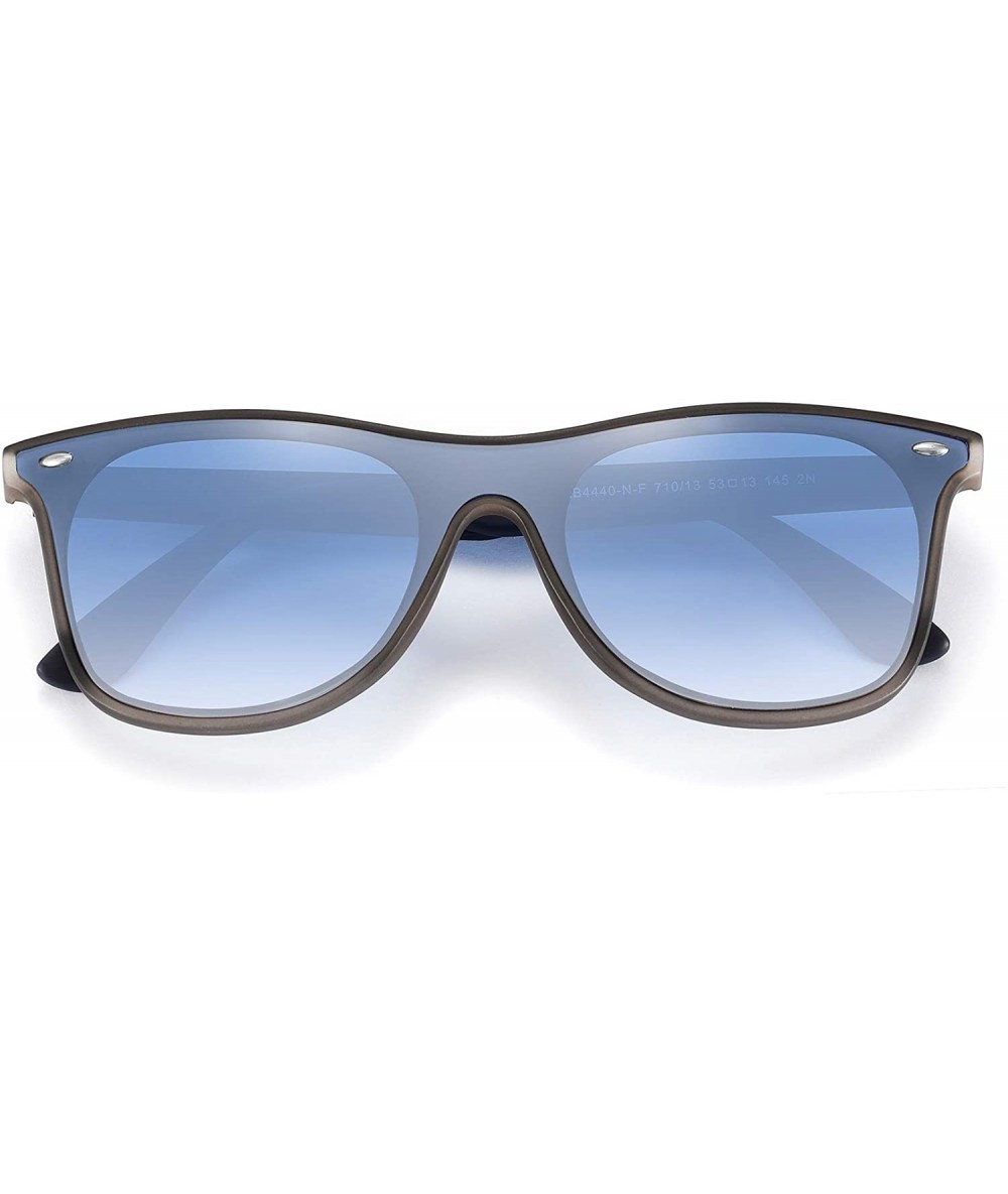 Square Polarized Retro Classic Trendy Stylish Sunglasses for Men Women - 4 Blue - C9193IH7LS6 $25.09