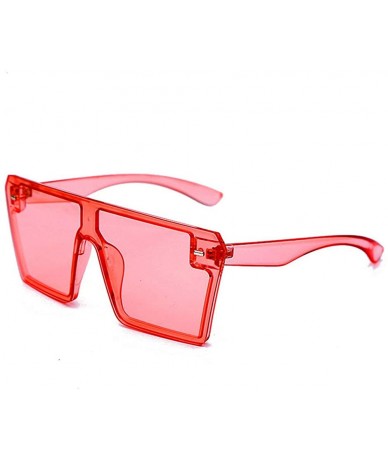 Square Oversized Sunglasses Fashion colorful Glasses - Pink - CB194M58OZ7 $22.77