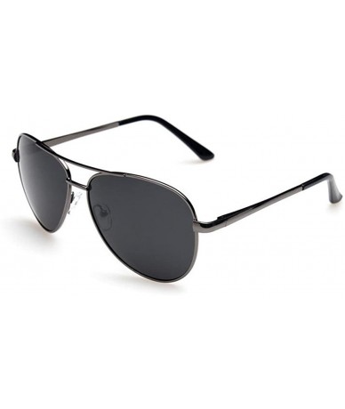 Aviator Polarized classic Plastic Sunglasses for Outdoor sports Driving Fishing - Gun - CR12F8HOWH3 $23.88