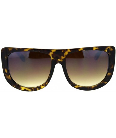 Butterfly Womens Flat Top Thick Plastic Boyfriend Mafia Sunglasses - Tortoise Brown - CM18RQEX4NW $19.09