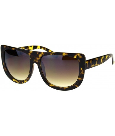 Butterfly Womens Flat Top Thick Plastic Boyfriend Mafia Sunglasses - Tortoise Brown - CM18RQEX4NW $19.09