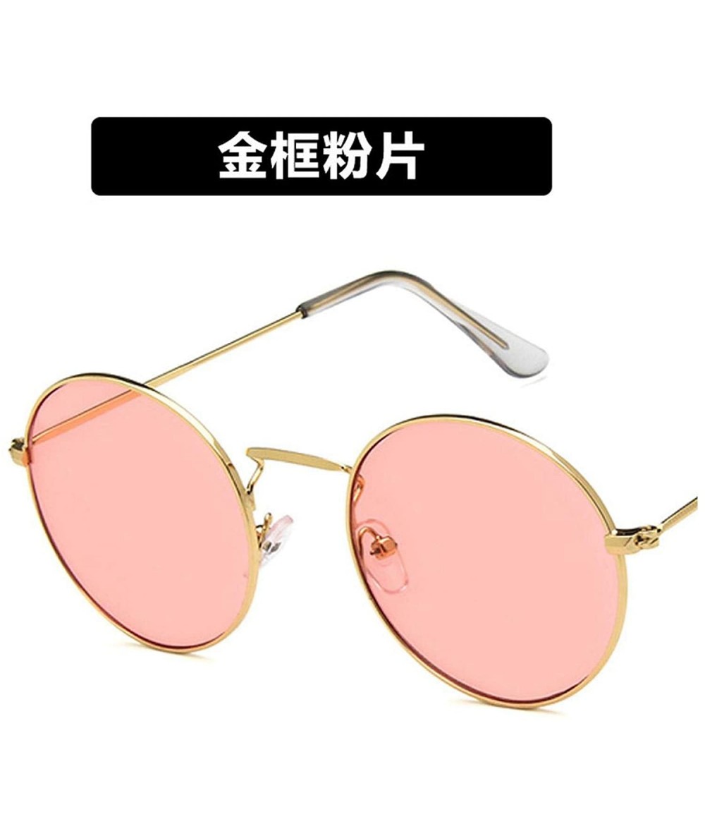 Goggle Fashion Classic Retro Round Sunglasses Women Mirror Sun Glasses Vintage Luxury Female Shades UV400 - 9 - C4198ZAC9WL $...