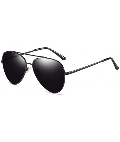 Aviator Men and women's metal polarizing sunglasses Polarizing toad glasses Classic driving Sunglasses - A - CX18QS0DIAG $61.64