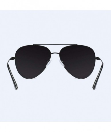 Aviator Men and women's metal polarizing sunglasses Polarizing toad glasses Classic driving Sunglasses - A - CX18QS0DIAG $61.64