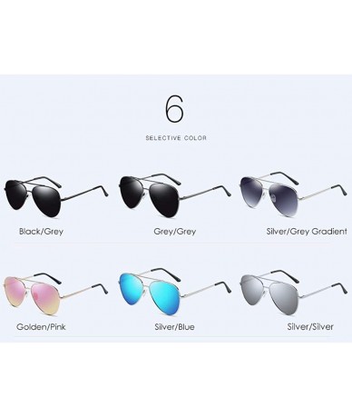 Aviator Men and women's metal polarizing sunglasses Polarizing toad glasses Classic driving Sunglasses - A - CX18QS0DIAG $61.64