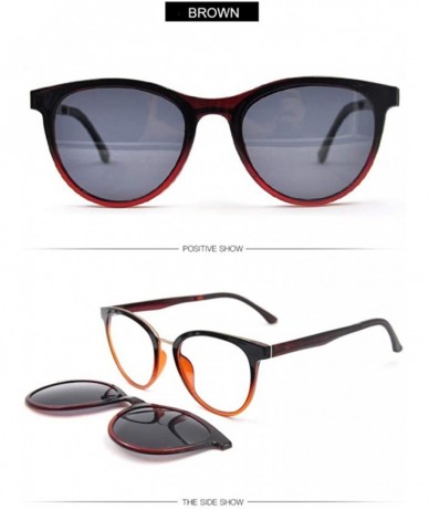 Round Fashion Round Optical Eyeglasses with Sunglasses Function Space Material Frame for Women - C0192M7QZ9M $42.80