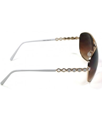 Aviator Aviator Sunglasses For Women 6014 - White - CM11ERZIJXL $19.46