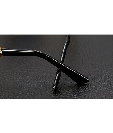 Oval Vintage Designer Fashion Sunglasses Oval Frame UV Protection - Gold-silver - CY12NU202ZD $25.58