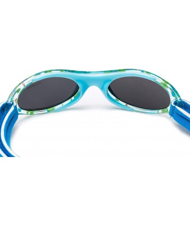 Shield PREMIUM Sunglasses Baby 0-2 year Polarized UV Protection Adjustable Band - 08 Blue Fish Ki30311 - CU18NG2RNXC $35.05