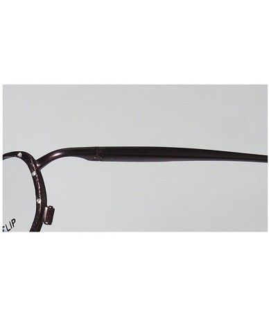 Rimless 717 Womens/Ladies Designer Full-rim Sunglass Lens Clip-Ons Strass Spring Hinges Eyeglasses/Eyeglass Frame - Plum - CD...