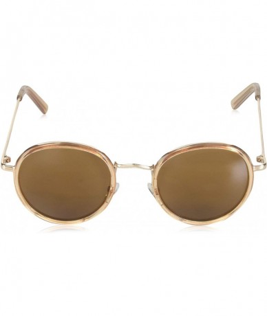 Round unisex-adult Moonshot Round Sunglasses - Amber - CC18WC2CXQW $57.06