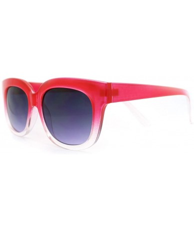 Wayfarer Super Retro Square Sunglasses Womens Thick Horn Rim Fashion Frame 2-Tone - Red - CS11CB4O59R $19.70