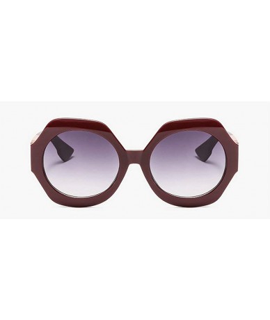 Round Mixed Colors Arm Retro Polygon Sunglasses Women Brand Designer Fashion Round Sun Glasses UV400 - Red - CG18NRKWKKS $22.95