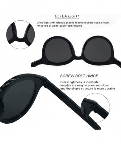 Rimless Womens Sunglasses Classic Retro Style UV Protection - Cat Eye Black - CI198S0L6W6 $22.15