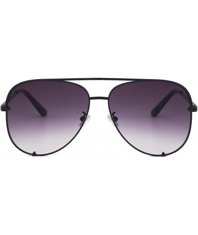 Aviator Mirrored Aviator Sunglasses For Men Women Fashion Designer UV400 Sun Glasses - Black/Grey - CN198N5KXKL $28.88