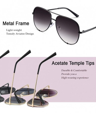 Aviator Mirrored Aviator Sunglasses For Men Women Fashion Designer UV400 Sun Glasses - Black/Grey - CN198N5KXKL $28.88