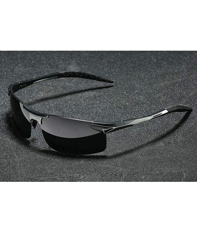 Sport Mens Polarized Sports Sunglasses Anti Glare for Safe Driving Glasses for Men/Women - Black - CH18ZDDSSZE $32.99