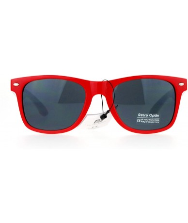 Square USA American Flag Sunglasses Classic Square Patriotic Frame UV 400 - Red - C11882ZDI67 $19.46